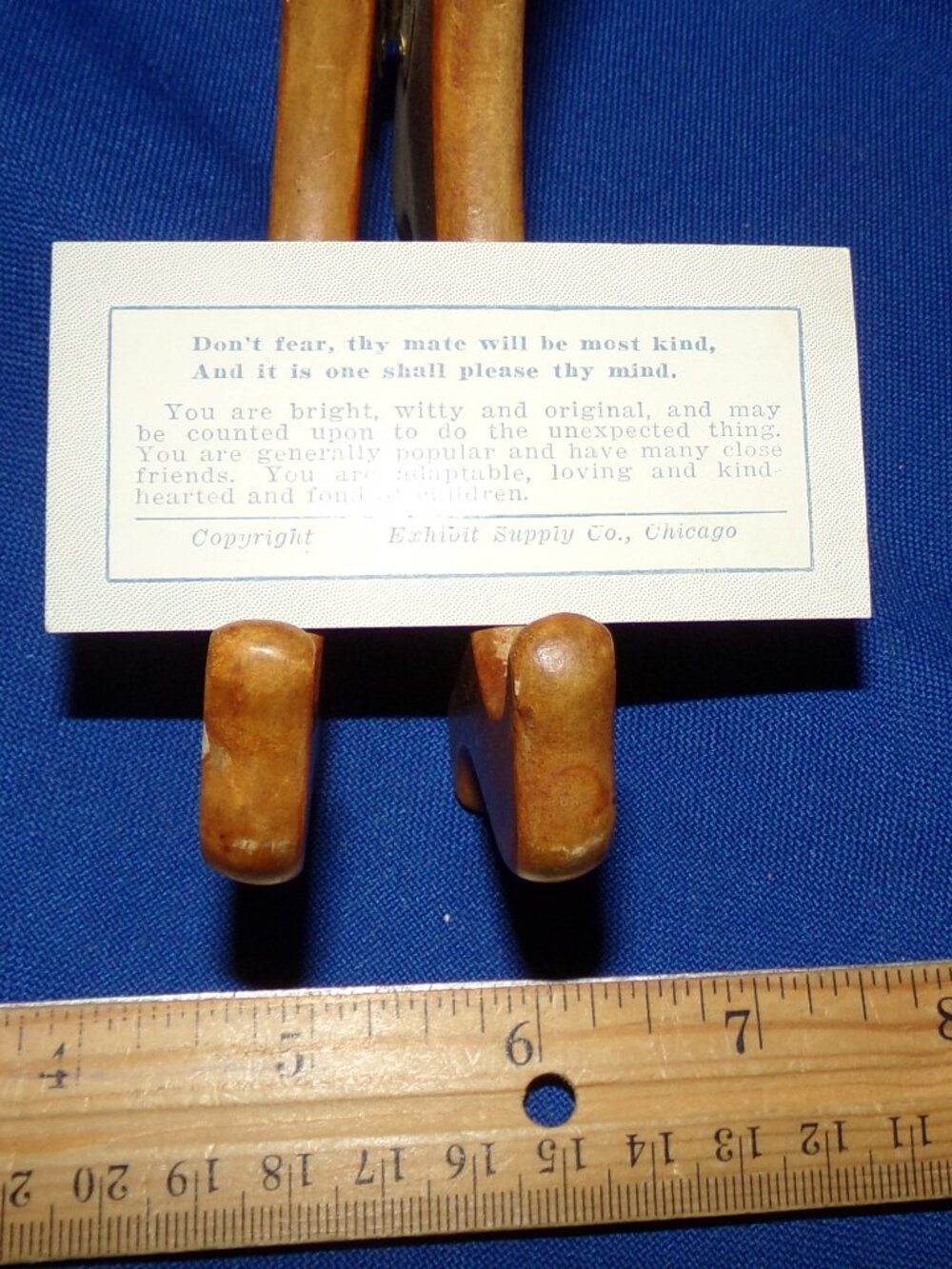VINTAGE Fortune Teller's Card - Undated - Exhibit Supply Co. - Chicago